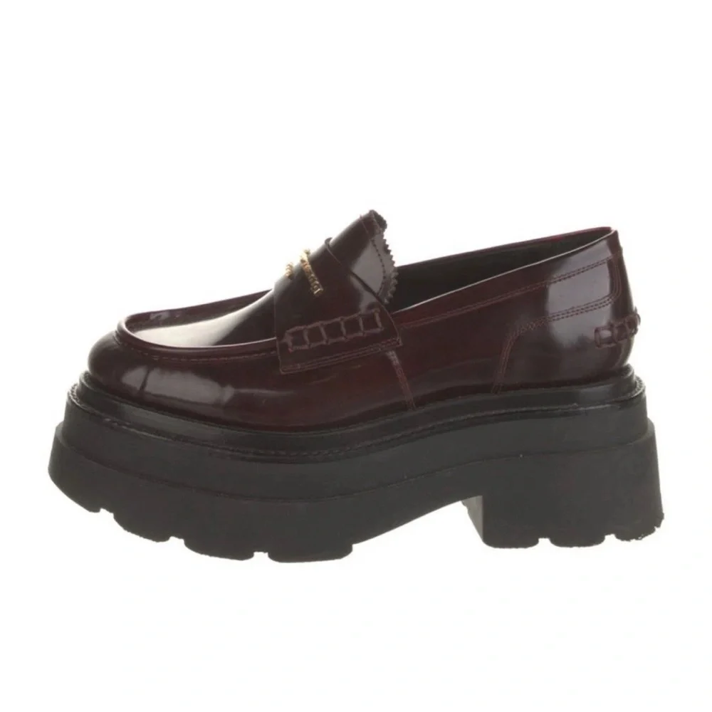Alexander Wang Burgundy carter platform loafer in leather - Picture 3 of 3